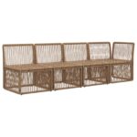 vidaXL Sofa pre 4 osoby s ľavým ramenom 4 pcs 4-Počet miest Béžová – Obrázok 3