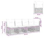 vidaXL Sofa pre 4 osoby s ľavým ramenom 4 pcs 4-Počet miest Béžová – Obrázok 9