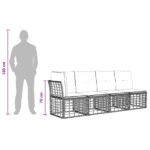 vidaXL Sedačka pre 4 osoby do záhrady s ľavým ramenom 4 pcs – Obrázok 10