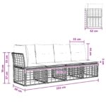 vidaXL Sedačka pre 4 osoby do záhrady s ľavým ramenom 4 pcs – Obrázok 9