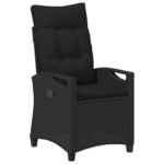 vidaXL Záhradná stolička 2 pcs Čierna 56 x 64 x 94 cm Oceľ a polyester – Obrázok 4