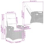 vidaXL Záhradné lehátko 56 x 60 x 112 cm oceľ – Obrázok 13