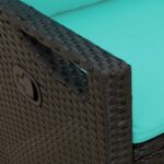 vidaXL Záhradná lavička s vankúšom 105 x 60 x 112 cm oceľ – Obrázok 7