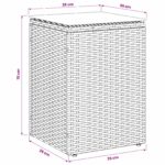 vidaXL Bočný stôl Čierna 35 x 35 x 70 cm polyratan – Obrázok 7