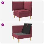 vidaXL Sofa s úložným priestorom Látka – Obrázok 9