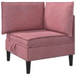 vidaXL Sofa s úložným priestorom Ružová Zamat – Obrázok 2