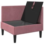 vidaXL Sofa s úložným priestorom Ružová Zamat – Obrázok 4