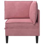 vidaXL Sofa s úložným priestorom Ružová Zamat – Obrázok 6