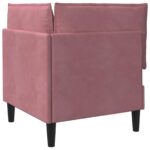vidaXL Sofa s úložným priestorom Ružová Zamat – Obrázok 7