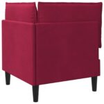 vidaXL Sofa s úložným priestorom Víno červené Zamat – Obrázok 7