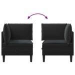 vidaXL Sofa s úložným priestorom Čierna Zamat – Obrázok 10