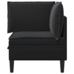 vidaXL Sofa s úložným priestorom Čierna Zamat – Obrázok 6