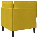 vidaXL Sofa s úložným priestorom Žltá Zamat – Obrázok 7
