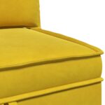 vidaXL Sofa s úložným priestorom Žltá Zamat – Obrázok 8