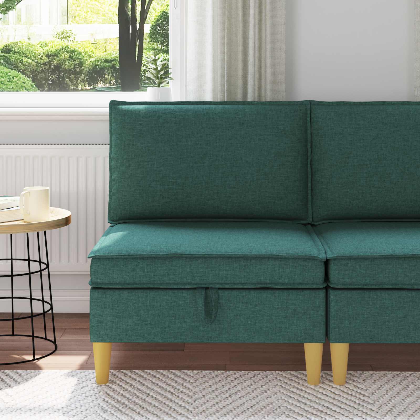42027099_1.jpg vidaXL Sofa s úložným priestorom Látka – Obrázok 1