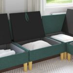 vidaXL Sofa s úložným priestorom Látka – Obrázok 3