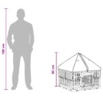 vidaXL 4 panelový psí výbeh s strechou 63 x 63 x 67 cm Plast Biela – Obrázok 11