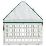 vidaXL 4 panelový psí výbeh s strechou 63 x 63 x 67 cm Plast Biela – Obrázok 5