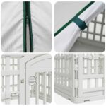 vidaXL 4 panelový psí výbeh s strechou 63 x 63 x 67 cm Plast Biela – Obrázok 7