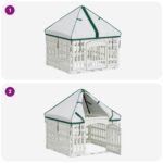 vidaXL 4 panelový psí výbeh s strechou 63 x 63 x 67 cm Plast Biela – Obrázok 8