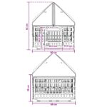 vidaXL 4 panelový psí výbeh s strechou 63 x 63 x 67 cm Plast Biela – Obrázok 9