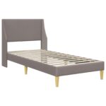 vidaXL Rám postele Jednofarebný Sivohnedá 90 x 190 cm látka – Obrázok 3