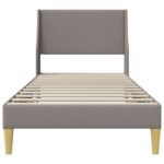 vidaXL Rám postele Jednofarebný Sivohnedá 90 x 190 cm látka – Obrázok 4
