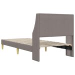 vidaXL Rám postele Jednofarebný Sivohnedá 90 x 190 cm látka – Obrázok 6