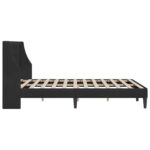 vidaXL Rám postele s čelnou doskou Čierny 140 x 190 cm Zamat – Obrázok 5