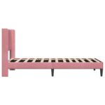 vidaXL Rám postele s čelnou doskou Ružová 90 x 190 cm Zamat – Obrázok 5