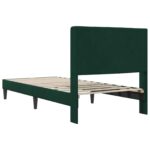 vidaXL Rám postele s čelnou doskou Tmavozelená 90 x 200 cm Zamat – Obrázok 6