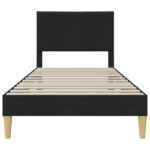 vidaXL Rám postele s čelnou doskou Čierna 90 x 200 cm Látka – Obrázok 4