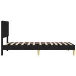 vidaXL Rám postele s čelnou doskou Čierna 90 x 200 cm Látka – Obrázok 5