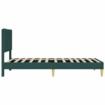 vidaXL Rám postele s čelnou doskou Tmavozelená 90 x 200 cm Látka – Obrázok 5