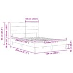vidaXL Rám postele s čelnou doskou Čierna 120 x 200 cm Látka – Obrázok 10