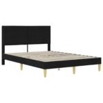 vidaXL Rám postele s čelnou doskou Čierna 120 x 200 cm Látka – Obrázok 3