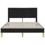 vidaXL Rám postele s čelnou doskou Čierna 120 x 200 cm Látka – Obrázok 4