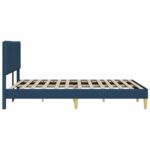 vidaXL Rám postele s čelnou doskou Modrá 120 x 200 cm Látka – Obrázok 5