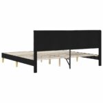 vidaXL Rám postele s čelnou doskou Čierna 180 x 200 cm Látka – Obrázok 6