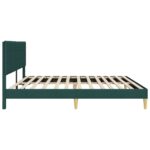 vidaXL Rám postele s čelnou doskou Tmavozelená 180 x 200 cm Látka – Obrázok 5