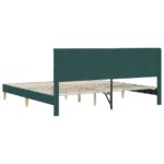 vidaXL Rám postele s čelnou doskou Tmavozelená 180 x 200 cm Látka – Obrázok 6