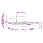 vidaXL Rám postele s čelnou doskou Modrá 180 x 200 cm Látka – Obrázok 10
