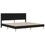 vidaXL Rám postele s čelnou doskou Čierna 200 x 200 cm Látka – Obrázok 3