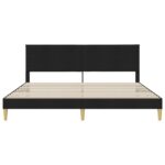 vidaXL Rám postele s čelnou doskou Čierna 200 x 200 cm Látka – Obrázok 4