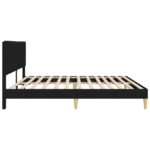 vidaXL Rám postele s čelnou doskou Čierna 200 x 200 cm Látka – Obrázok 5