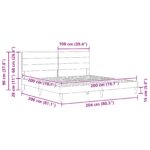 vidaXL Rám postele s čelnou doskou Modrá 200 x 200 cm Látka – Obrázok 10