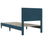vidaXL Rám postele s čelnou doskou Modrá 90 x 200 cm Zamat – Obrázok 6