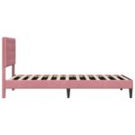 vidaXL Rám postele s čelnou doskou Ružová 100 x 200 cm Zamat – Obrázok 5