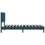 vidaXL Rám postele s čelnou doskou Modrá 100 x 200 cm Zamat – Obrázok 5