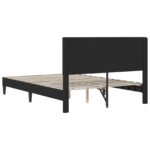vidaXL Rám postele s čelnou doskou Čierna 140 x 190 cm Zamat – Obrázok 6